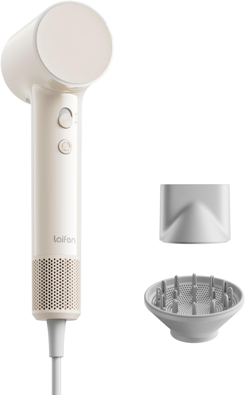 Laifen Air Diffuser Hair Dryer, 15×High-Speed Blow Dryer for Women, Milktea