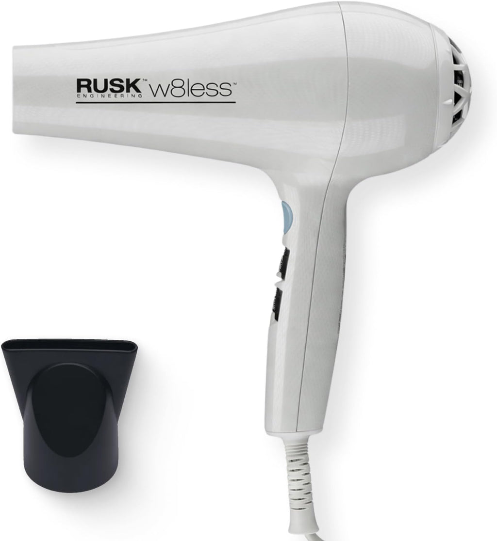 RUSK Engineering W8less Professional 2000 Watt Dryer, 7 Speed Settings, Lightweight.