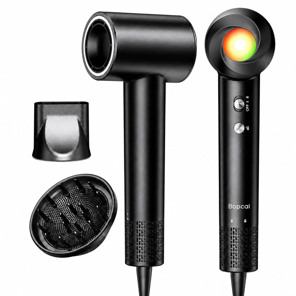 Ionic Hair Dryer, 160,000 RPM High-Speed Blow Dryer with Diffuser for Women
