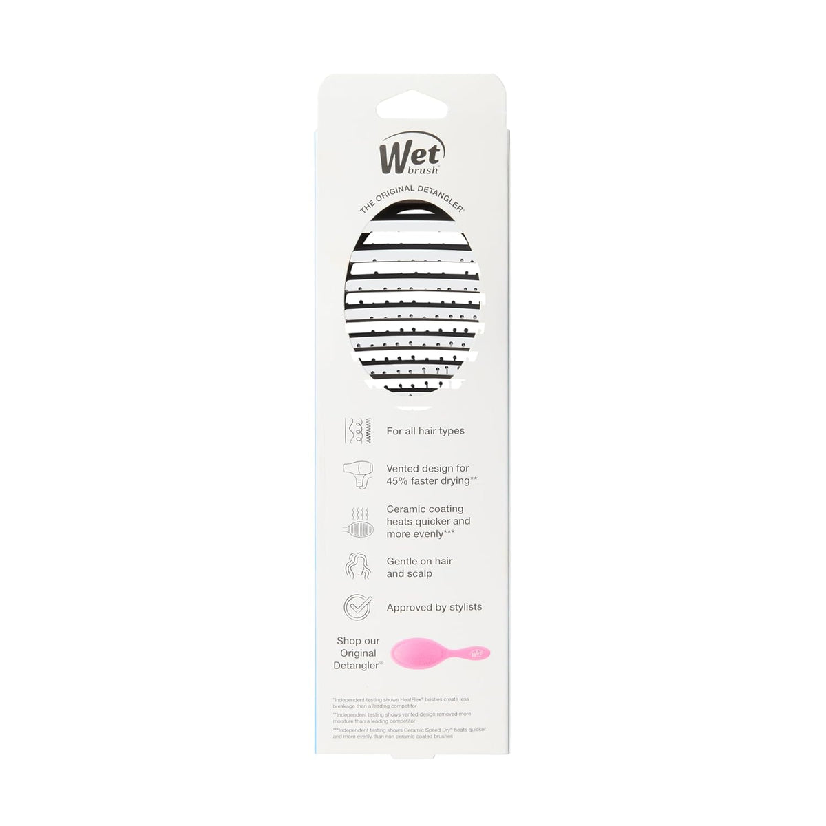 Wet Brush Ceramic Speed Dry Detangler, Black, Vented Blow-Dry Hair Brush