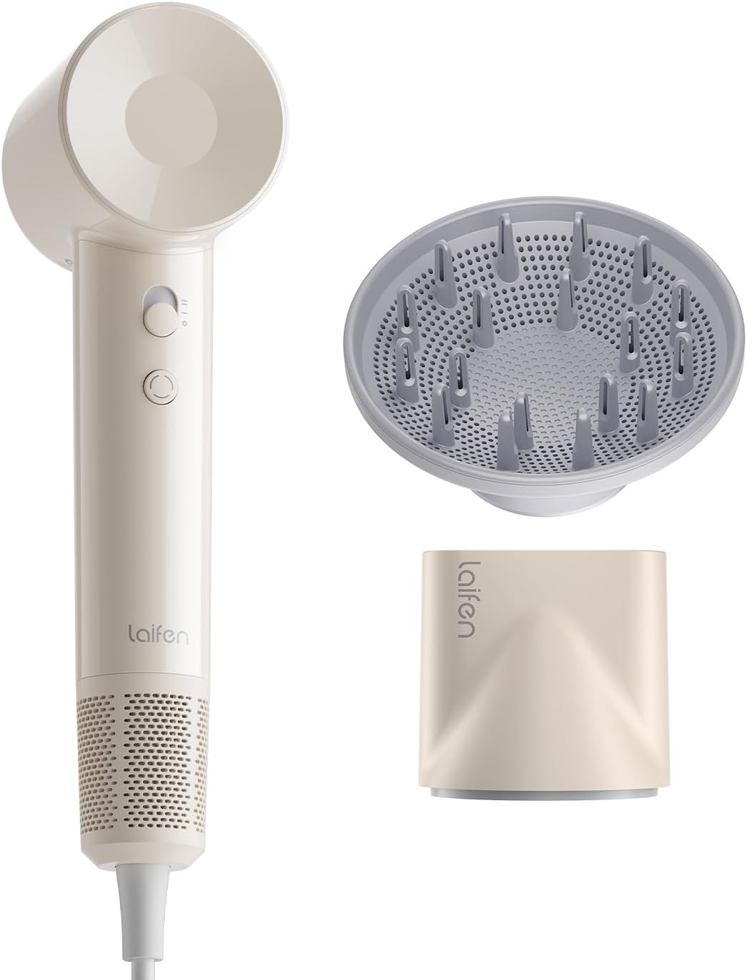 Laifen SE Lite High-Speed Ionic Hair Dryer with Diffuser, Milktea