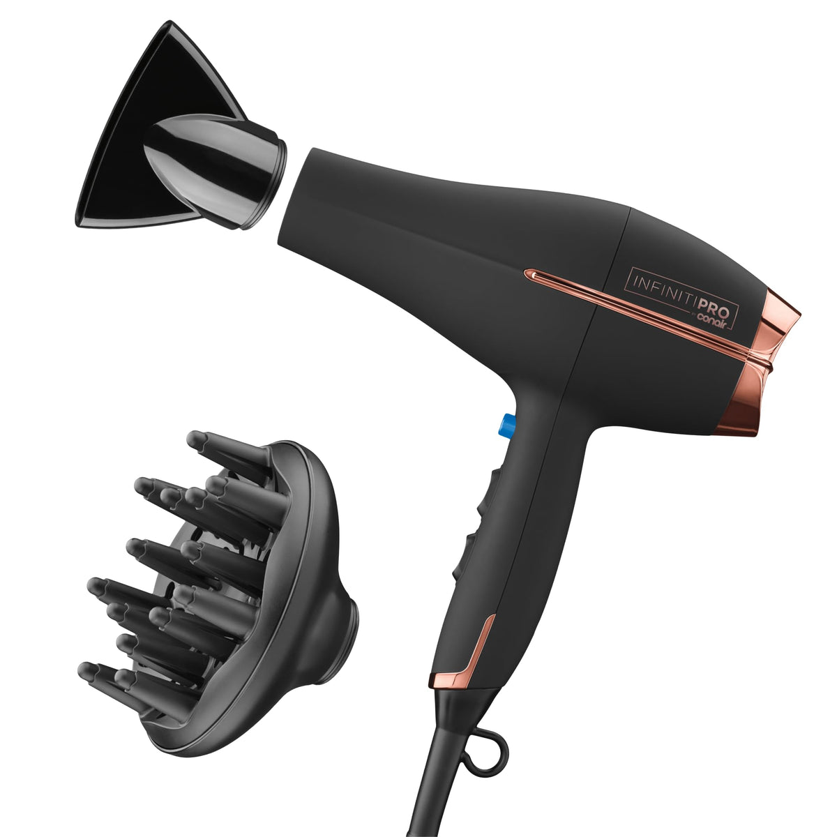 Conair Hair Dryer with Diffuser & Concentrator, 1875W AC Motor, Plum