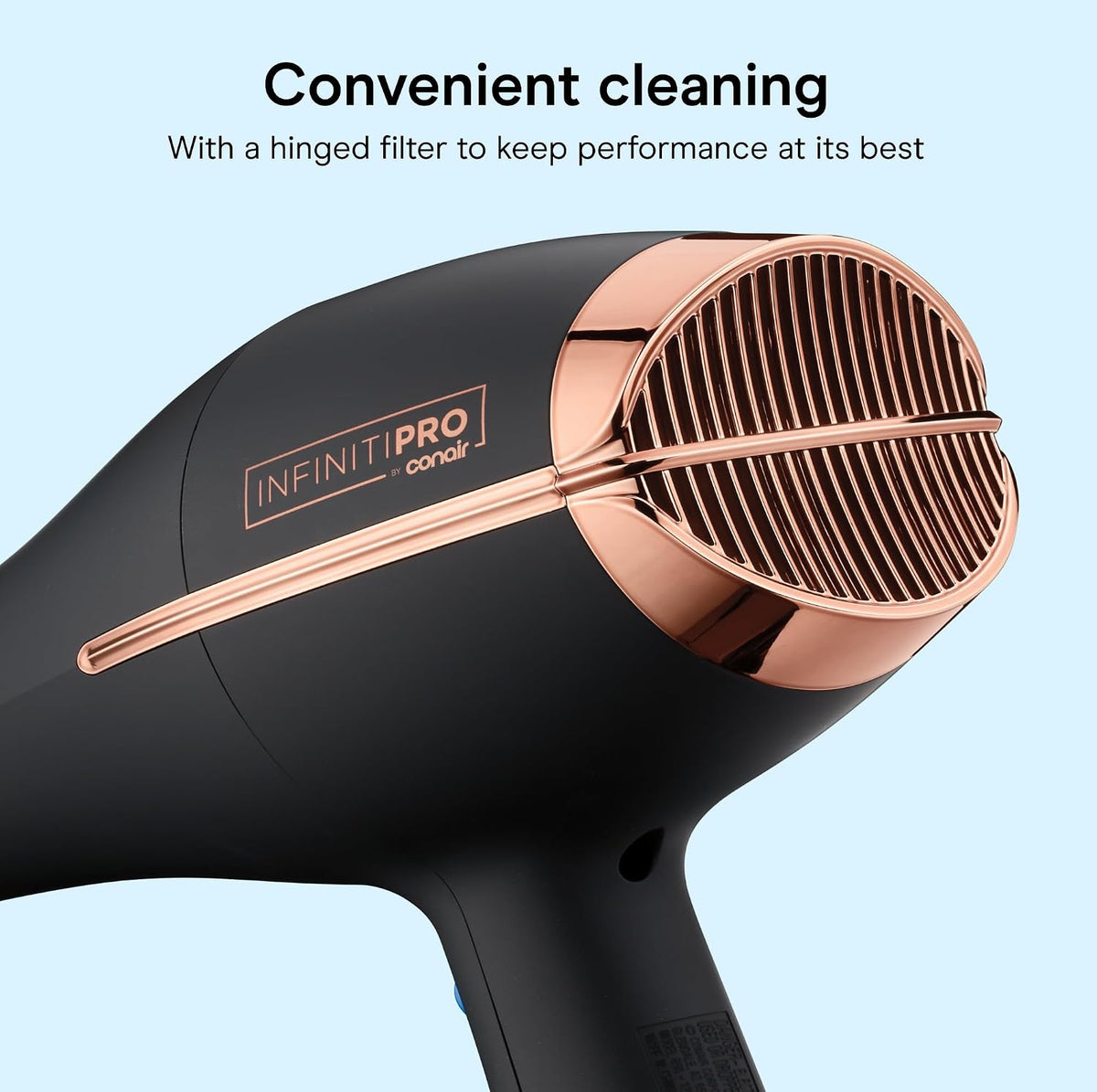 Conair InfinitiPRO Hair Dryer with Diffuser & Concentrator, 1875W, Black