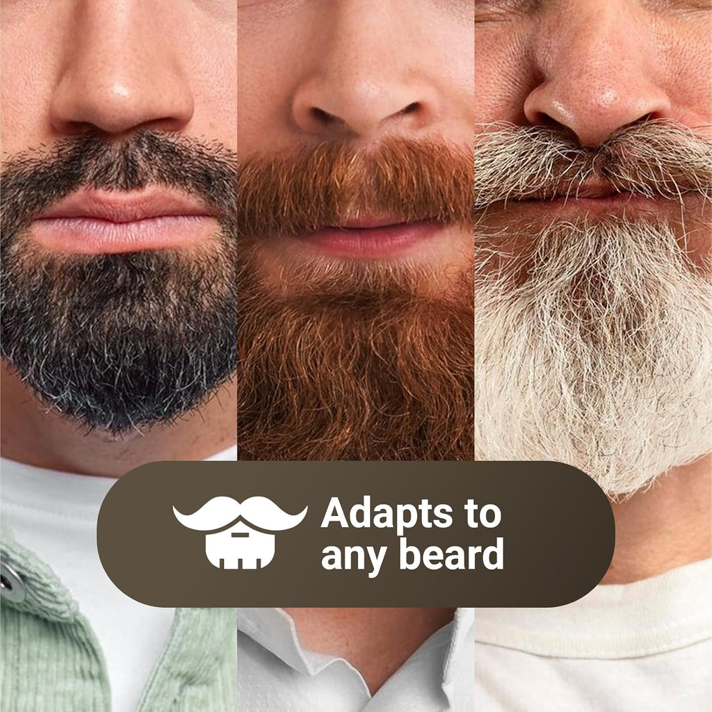 Rechargeable Beard Trimmer for Men: 𝟏𝟐-in-1 Grooming Kit | 𝐏𝐫𝐨fessional Barber Hair Clippers with 6 Detachable Heads & Turbo Speed - Waterproof for Wet/Dry - 𝐒𝐚𝐟𝐞ty Lock, 90-Min